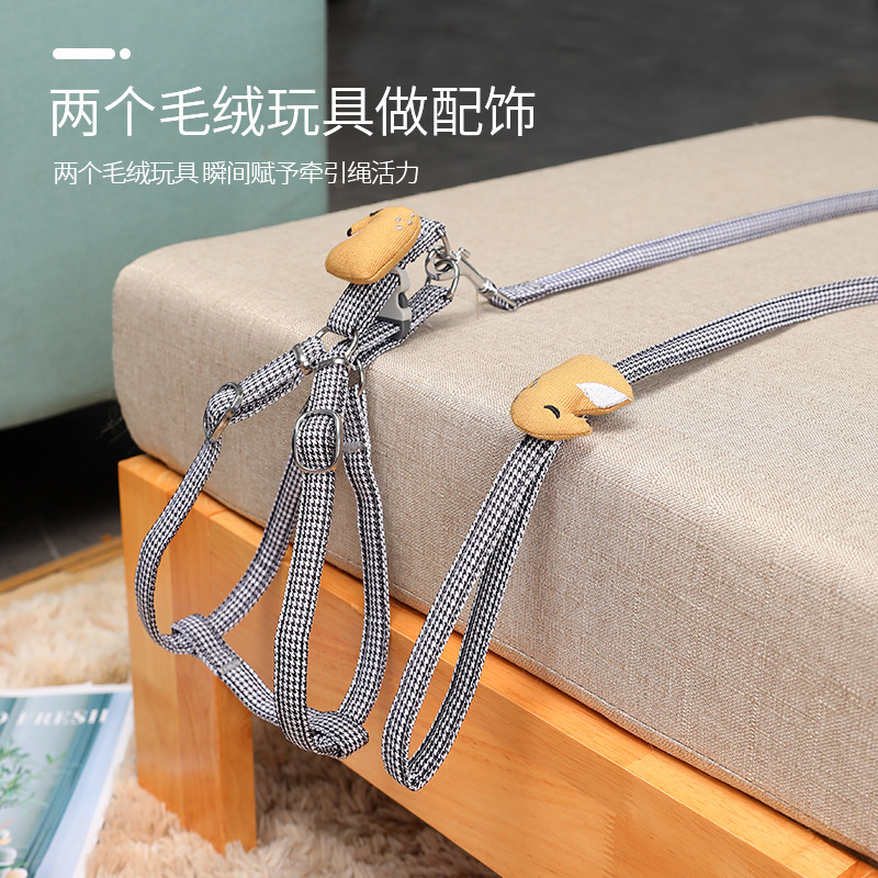 Cuerda de tracción para gatos, tarjeta en forma de I, correa para gatos de pata de gallo de alto valor, correa para pasear perros, cadena para perros pequeños y medianos