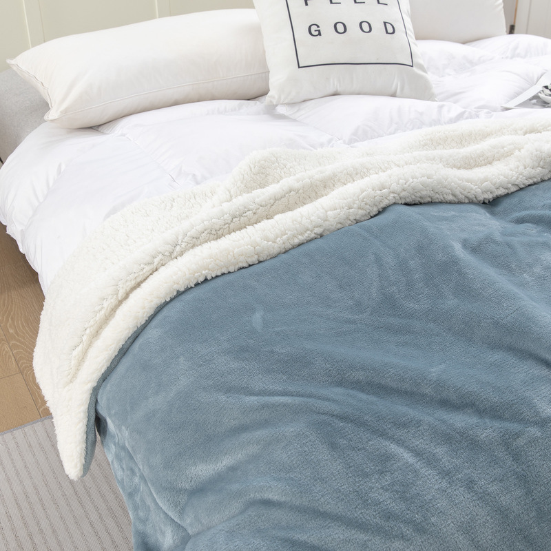 Manta transfronteriza, manta de franela gruesa de doble cara, manta personalizada, manta para siesta, manta de oficina estilo macaron