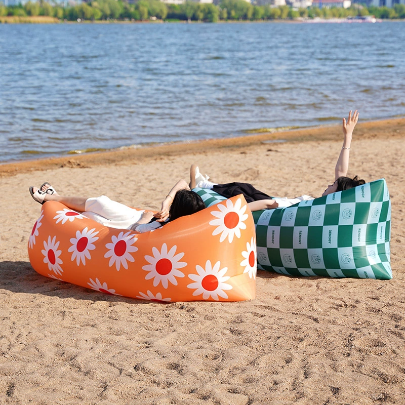 Открытый надувной диван музыкальный фестиваль фруктовый допамин цвет кемпинг снаряжение портативный сеть красный ленивый воздушный матрас