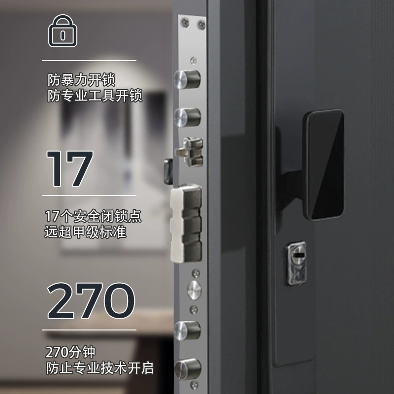 Светлая роскошь класса A отпечаток пальца противоугонная дверь, бытовой солнцезащитный и водонепроницаемый входной дверь, мать ворота Гао Генфанг