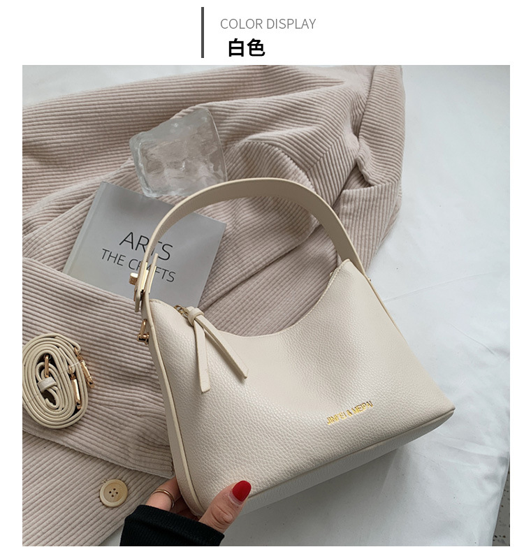 Single Shoulder Messenger Bag 2021 New Solid Color Fashion Lychee Pattern Underarm Bag display picture 16