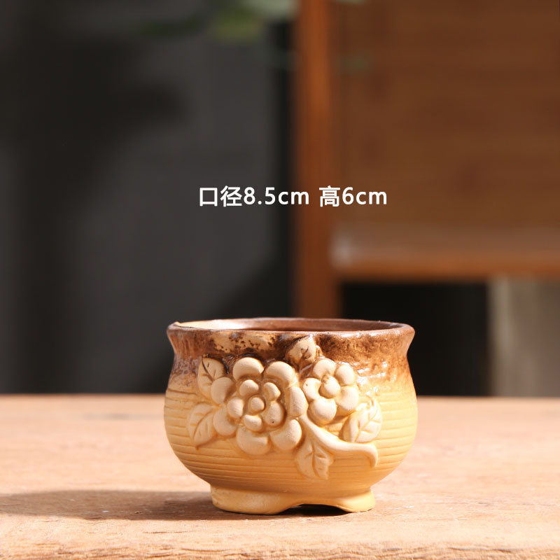 Pulgar degradado, maceta carnosa, cerámica, precio especial, balcón doméstico, terracota, cerámica pequeña, lavabo especial, liquidación al por mayor