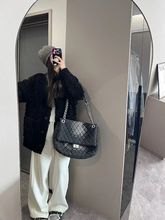 孔真烦美拉德领羊羔毛外套女鹿皮绒皮毛一体慵懒风加厚外套