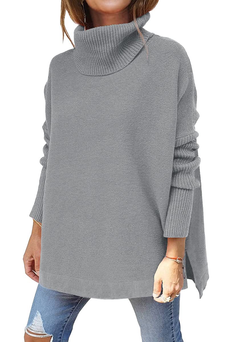 651g Weight Long Sleeve Sleeve Length Pullovers Placket Type Batwing Sleeve Sleeve Type Polyacrylonitrile Fiber Fabric Type Long Top Length Sweater Tops Type Daily Occasion Turtleneck Neckline Warm Function Slim Fit Type Solid Color Pattern Winter, Autumn Season Women'S Gender Patchwork Design Fashion Style Wholesale Women'S Fashion Solid Color Long Sleeve Patchwork Sweaters & Cardigans 24