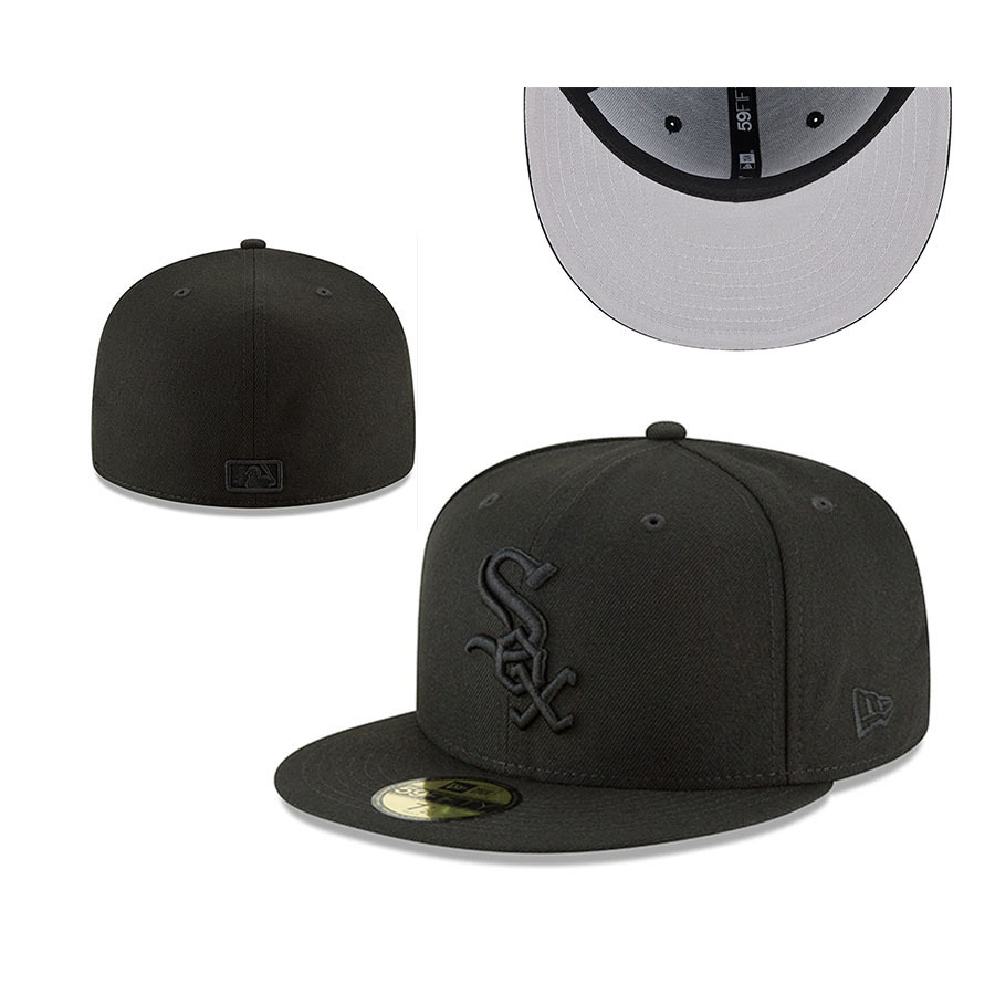 2024 nuevo estilo comercio exterior al por mayor SOX gorra de béisbol completamente sellada gorra de hip hop completamente cerrada para parejas de hombres y mujeres gorra de visera