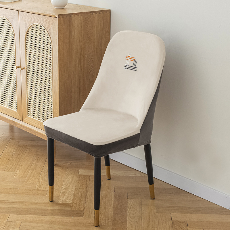 Cubierta de silla engrosada simple moderna antideslizante integrado todo incluido cuatro estaciones cubierta de silla universal cubierta de silla de comedor elástica para el hogar