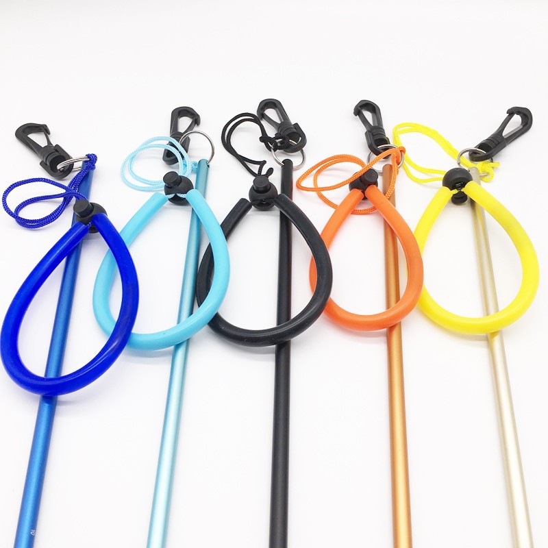 HOTDIVE buceo ding stick color botella tapping dispositivo submarino sonda de aleación de aluminio con escala con cuerda de la mano