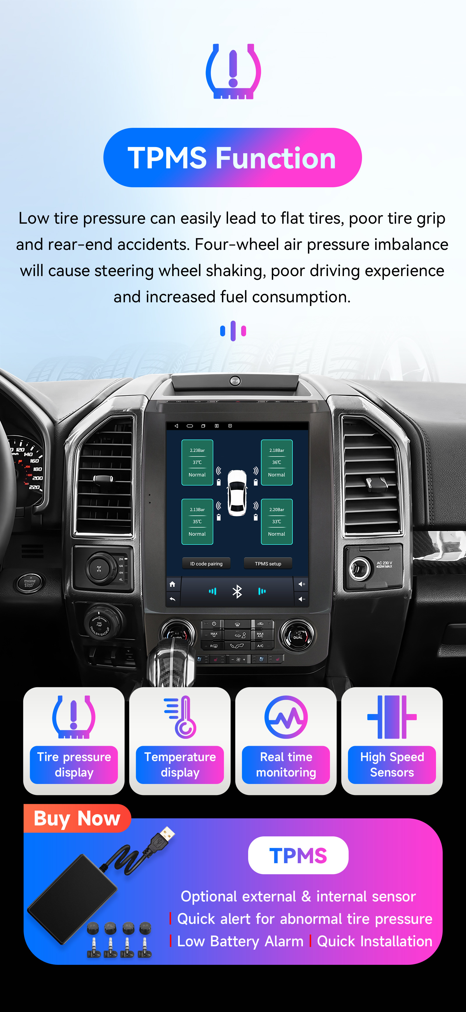 Foreign Trade 12.1inch Suitable for Ford Raptor F150 2015-2021 Vertical Screen Central Control Android Large Screen Navigation