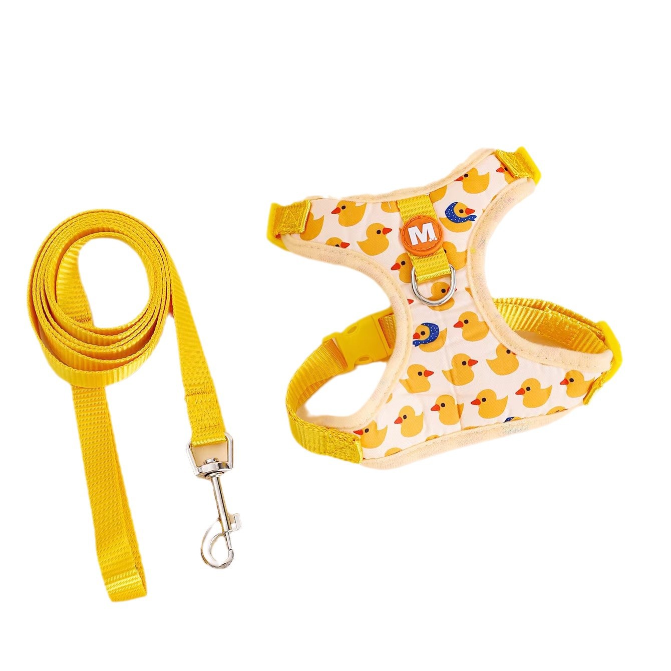 Nuevo perro corda de tracción lindo pato amarillo anti-desprendimiento chaleco ajustable felino cinturón de pecho en stock al por mayor