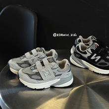 儿童魔术贴轻便运动鞋2025秋季新款男女童舒适慢跑鞋时尚老爹鞋