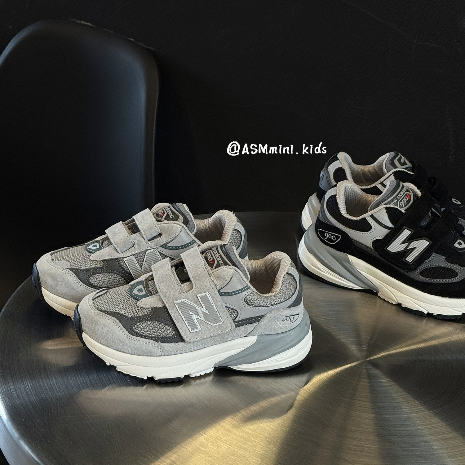 Children's Velcro Lightweight Sports Shoes 2025 Autumn New Boys and Girls Plaid Jogging Shoes Fashionable Dad Shoes