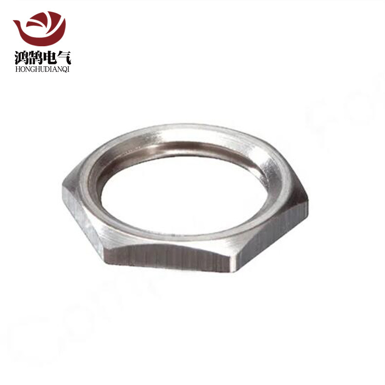 EMT管锁片 美标铁圈锁片六角扁螺母螺纹垫片美制碳钢垫片锁接配件