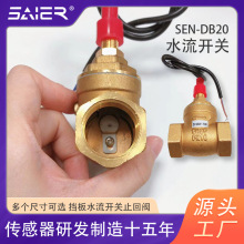 SEN-DB20黄铜水流开关大流量流量开关挡板式水流检测断水保护