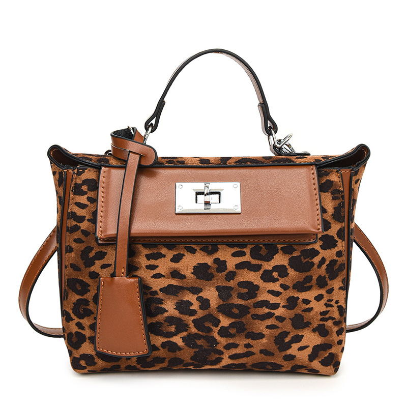 Otoño e invierno nicho bolso de leopardo para mujeres 2024 nuevo popular bolso de mochila de mano exquisita bolso de estilo occidental Kelly