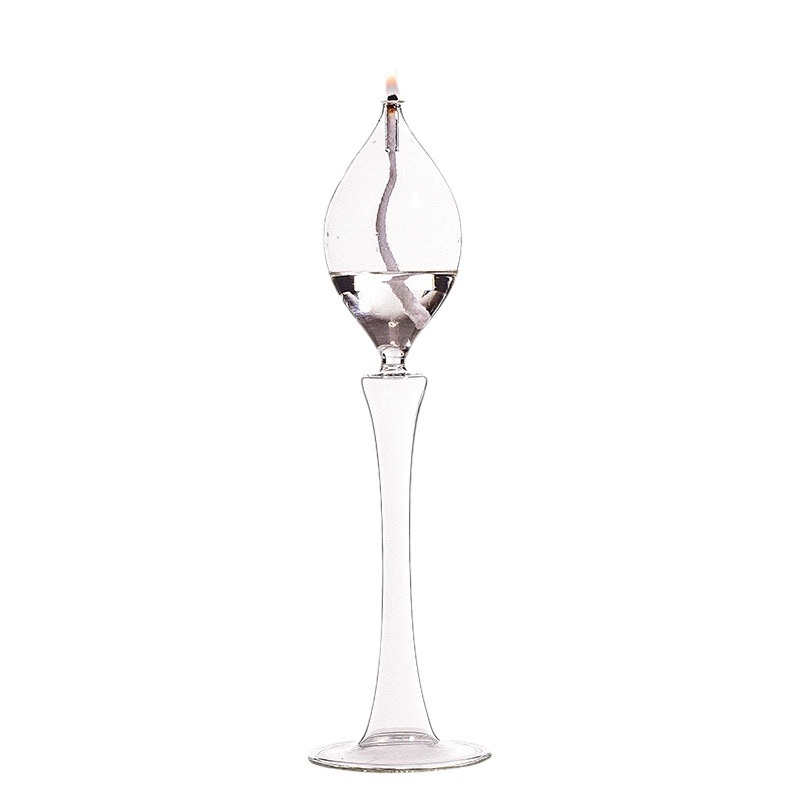 FUENTE directo de fábrica creativa de cristal transparente candelabro de cristal lámpara de aceite Europea creativa decoración del hogar
