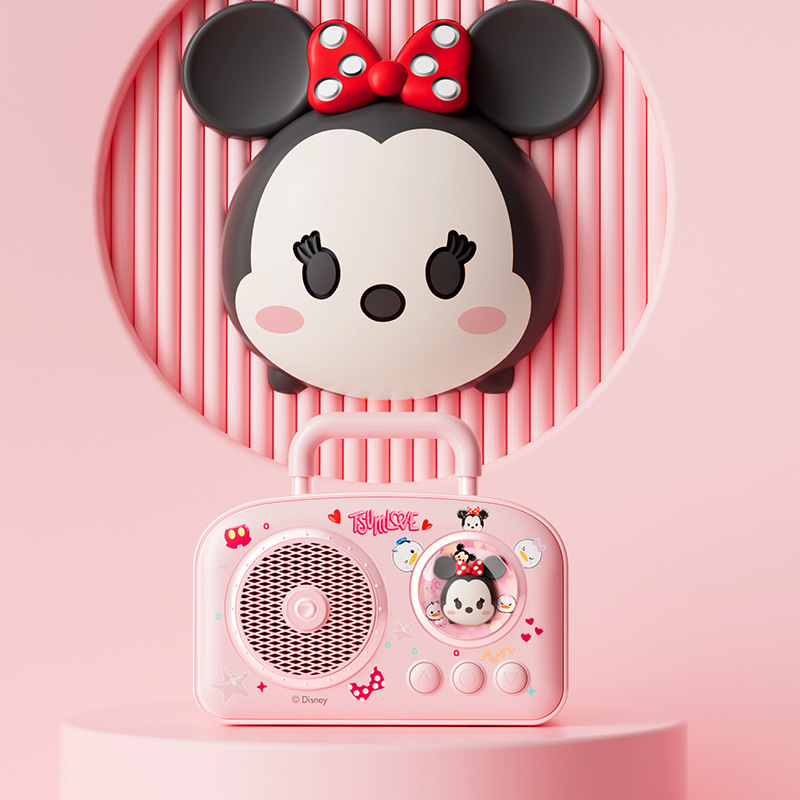 ディズニー Bluetooth スピーカー ミニ かわいい スーツケース 小型スピーカー アウトドア サブウーファー 高価値 誕生日プレゼントに最適|undefined