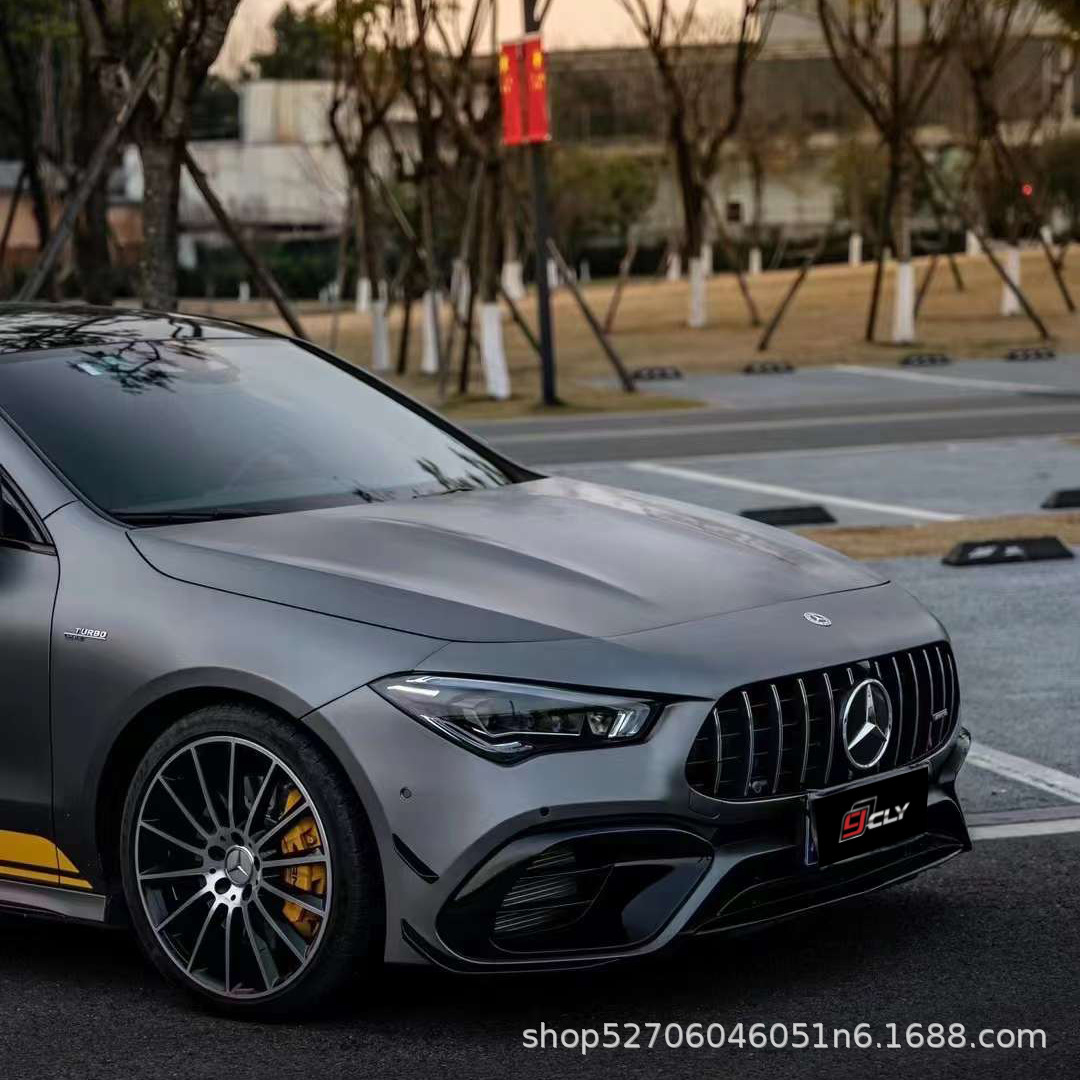 Suitable for Mercedes-Benz CLA(W118)20-23 modified AMG CLA45 front bar, middle net and rear bar, rear lip and tail throat