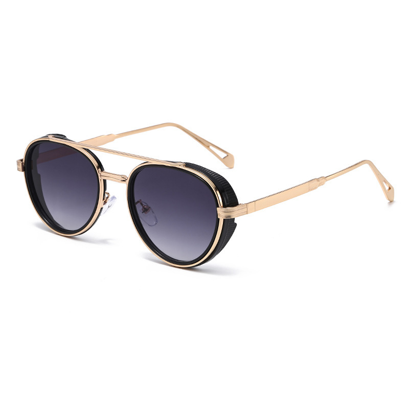 2026 New European and American Retro Oval Frame Sunglasses for Men, Small Frame Sunglasses for Women, Trendy Cross-Border Eyewear Wholesale