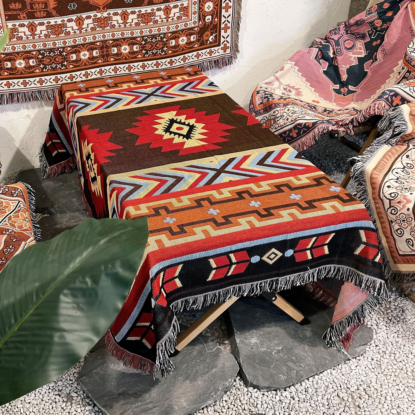 430g Weight carpet, blanket Home Textiles & Decor Type Cotton Nitrile Blend Material Geometric Pattern Casual Style Casual Geometric Cotton Nitrile Blend Carpet Blanket Artificial Decorations 14