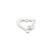 Accessory stainless steel heart-shaped heart shaped, fashionable pendant, mirror effect