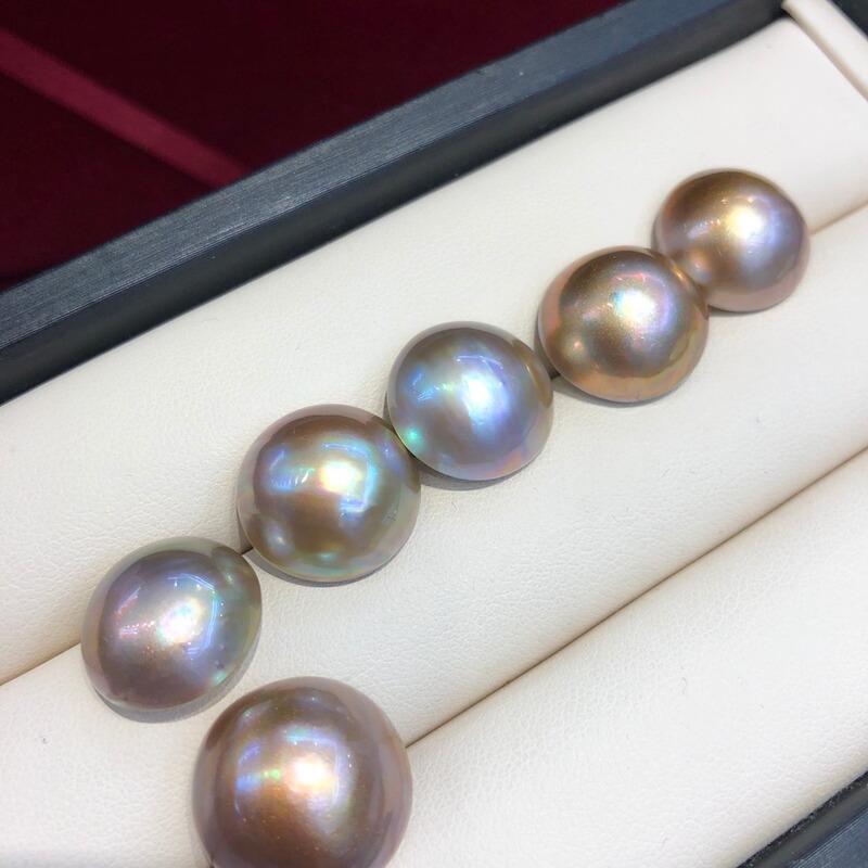 Mabei World Zijin Seawater Mabei Pearl Bare Beads Large and Small Batch of Seawater Mabei Pearl