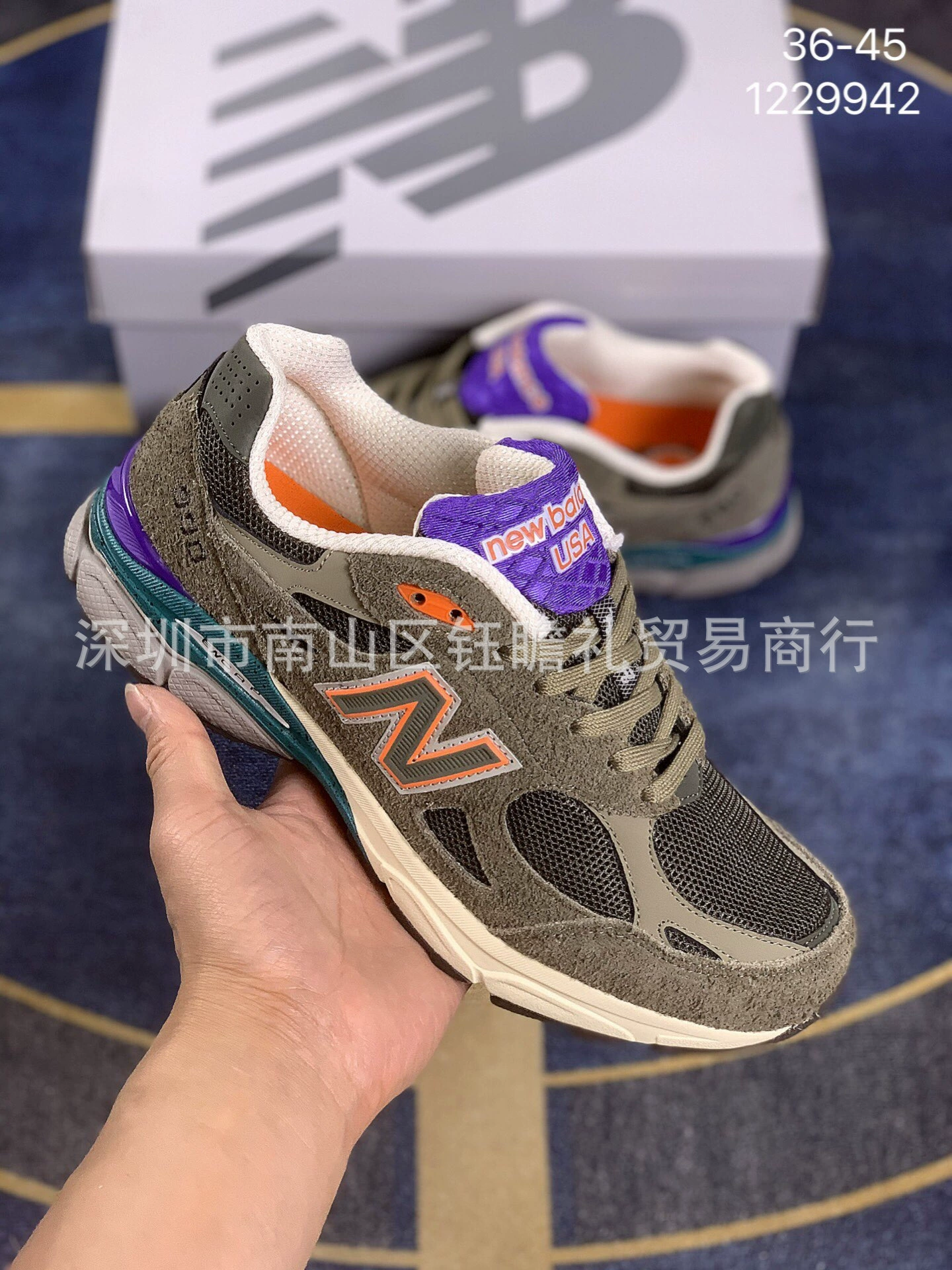Кроссовки (New Balance) повседневные из сетки и замши, легкие, размеры 36–45