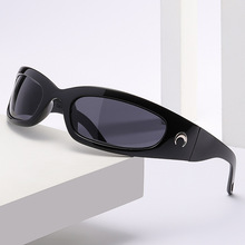 2022新款欧美时尚太阳镜户外男女士骑行运动墨镜潮流炫彩反光眼镜
