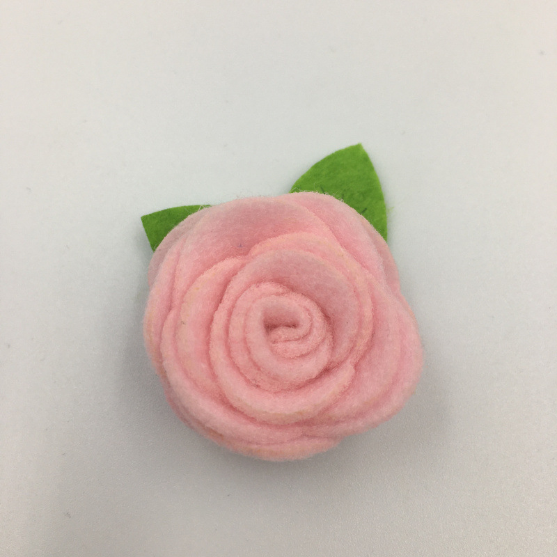 4cm 펠트 천 꽃----분홍색