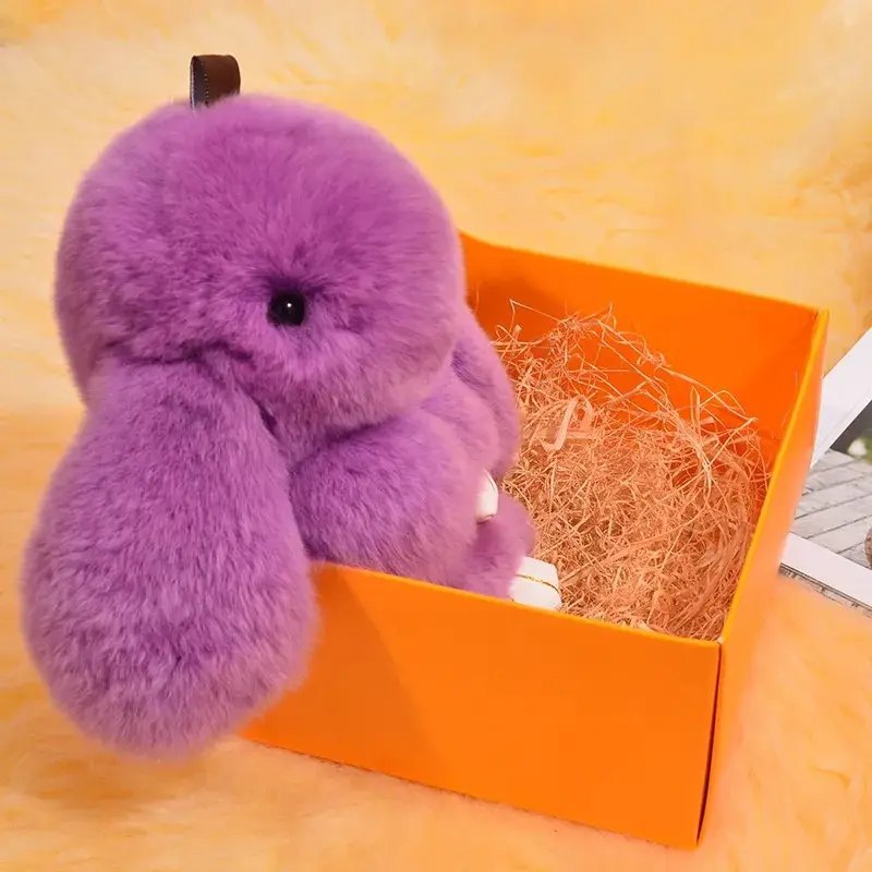 工場卸売レッキスウサギの毛皮の死んだウサギのペンダントぬいぐるみウサギのキーホルダーアクセサリーゴーグミ人形小物