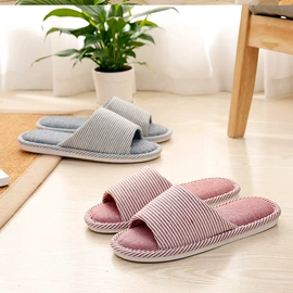 亚麻拖鞋;家居棉鞋;布艺拖鞋