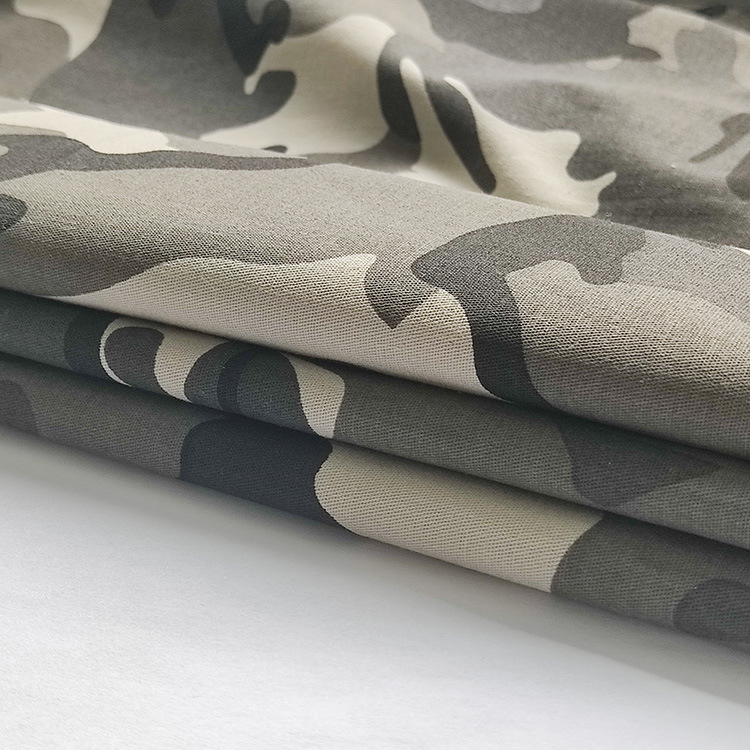 Hot sale alta solidez del color camuflaje impresión algodón spandex tela de ropa
