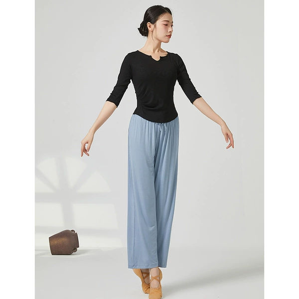 Black colored blue trousers