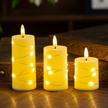 led电子蜡烛灯跨境新生日露营餐厅浪漫氛围布置圣诞装饰仿真火焰