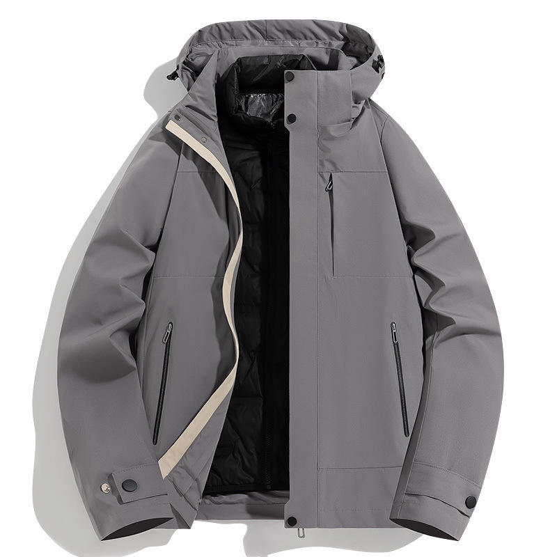 S-8XL high quality Down Jacket Love Men's and Women's Mountaineering Three-in-One Hooded Down Jacket High Elastic S-8XL high quality Down Jacket Love Men's and Women's Mountaineering Three-in-One Hooded Down Jacket High Elastic