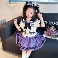 女童洛麗塔卡通套裝22024夏季新款JK兩件套一件代發洋氣網紅童裝