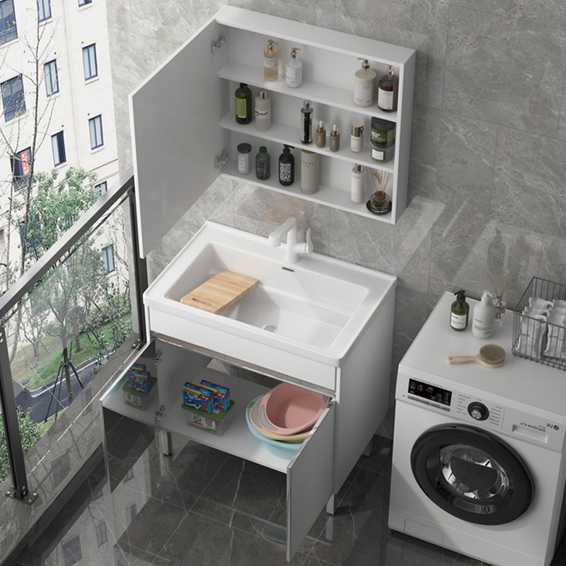 Balcón lavabo lavabo lavabo lavabo de acero inoxidable lavabo lavabo lavabo de cerámica integral al aire libre