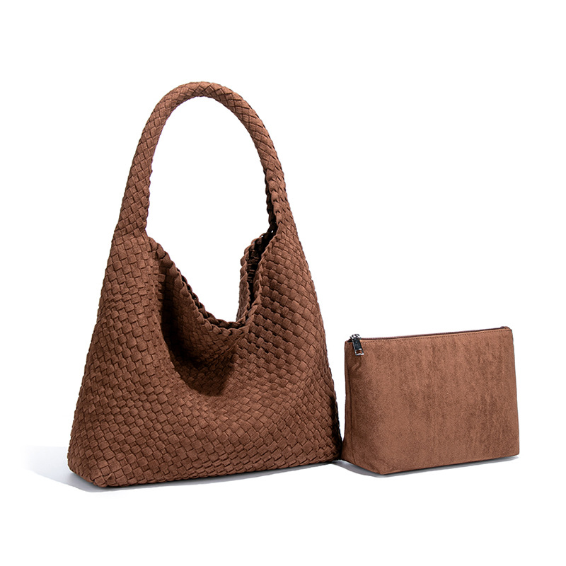 2026 New European & American Retro Large Capacity Hobo Bag, Lazy Style Tote Shopping Bag, Suede Underarm Bag For Women - Thumbnail 5