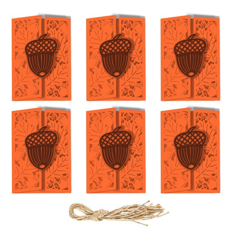 Nuevos productos de Amazon Productos de decoración de sobres de Acción de Gracias Tarjeta de felicitación de sobres de castañas Decoración de regalos de la cosecha