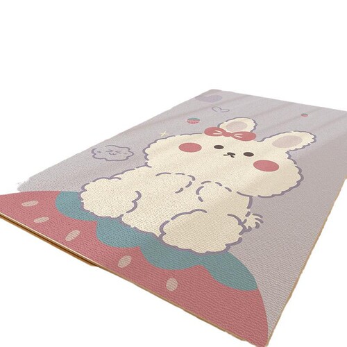 Cartoon Cute Crystal Fleece Carpet Living Room Children's Crawling Mat Home Crawling Mat Sofa Bed Edge Mat Bedroom Mat