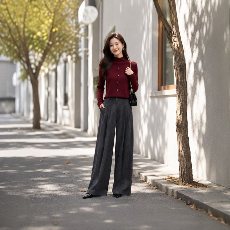 New autumn and winter women's thermal half-high collar slim-fit long-sleeve base shirt, warm top, solid color sweatshirt