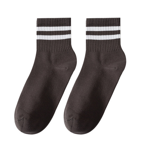Socks for women summer thin women's socks sports pure cotton deodorant sweat-absorbent black and white cotton socks summer women's mid-calf socks