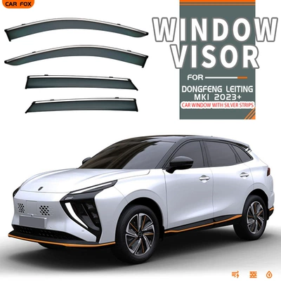 T5L Window visor, Rain shield - standard-packaging-without-logo-popular-thunder-mk1-2023-with-window-trim-pc-rain-shield-with-bright-strips