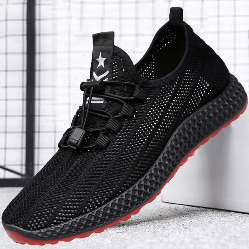 2021 new men's net shoes lace-up sports...