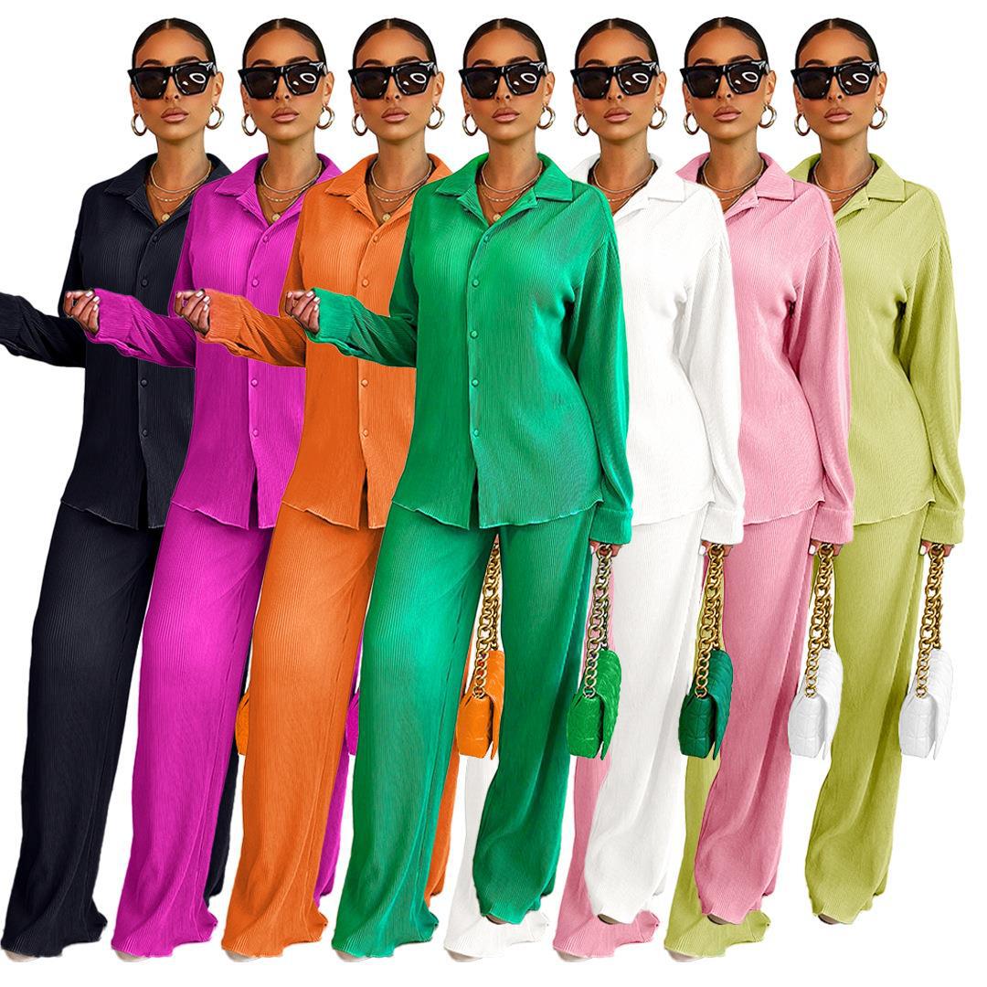 Women's Casual Solid Color Spandex Polyester Pants Sets display picture 7