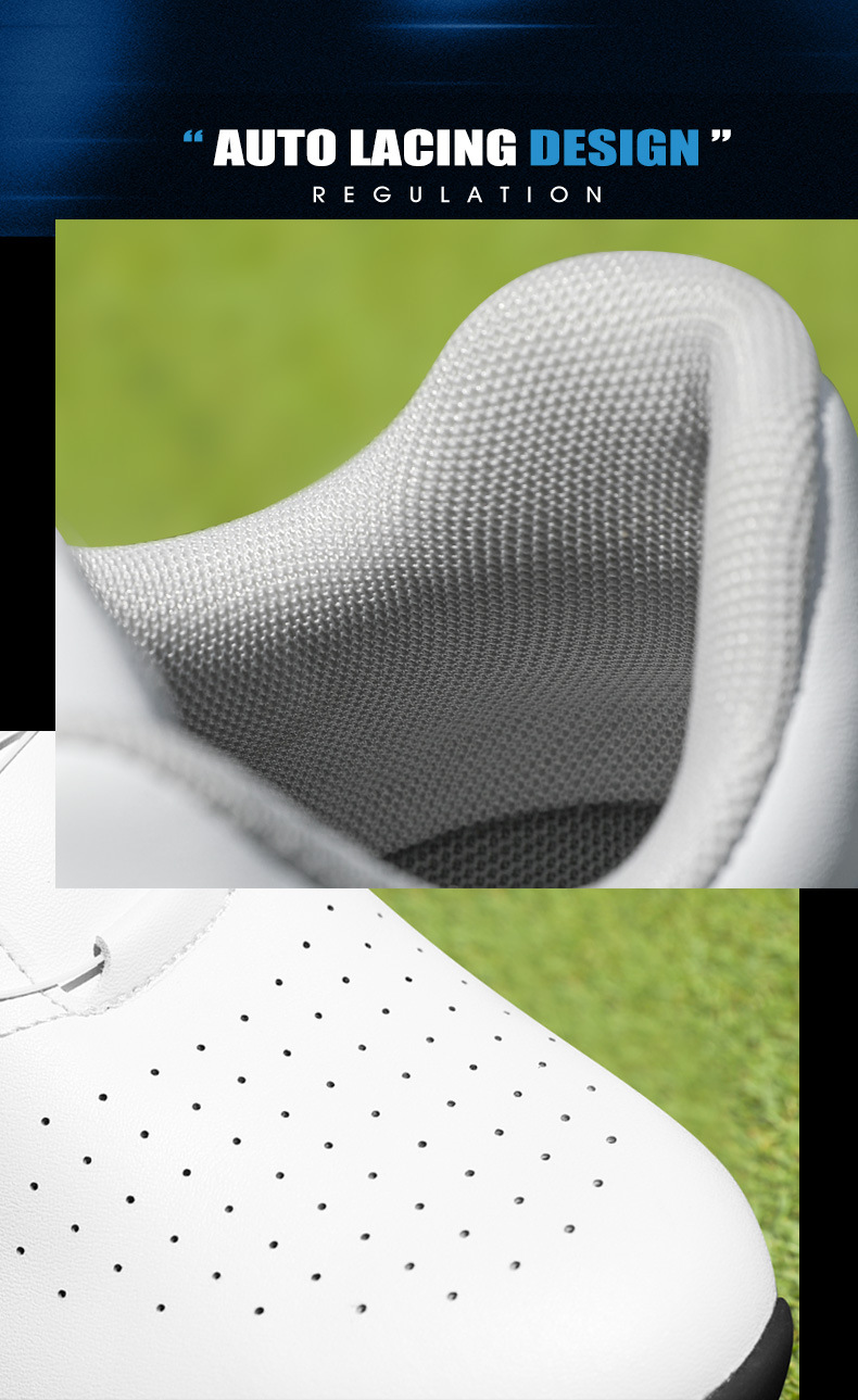 Giày Golf PGM Nam Đệm Phục Hồi Thoáng Khí Núm Dây — Màu trắng xanh [đệm đàn hồi/gai chống trượt được cấp bằng sáng chế/siêu thoáng khí] XZ428 chi tiết 13