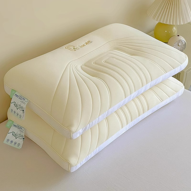 Almohada de seda de hielo súper suave y fresca, núcleo de almohada, cuidado de la columna cervical para adultos en el hogar, ayuda a los hombres y mujeres a dormir, fresco en verano