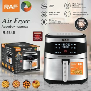 RAF European standard cross-border air fryer large capacity 8L multifunctional household electric fryer visual intelligent touch screen oil-free