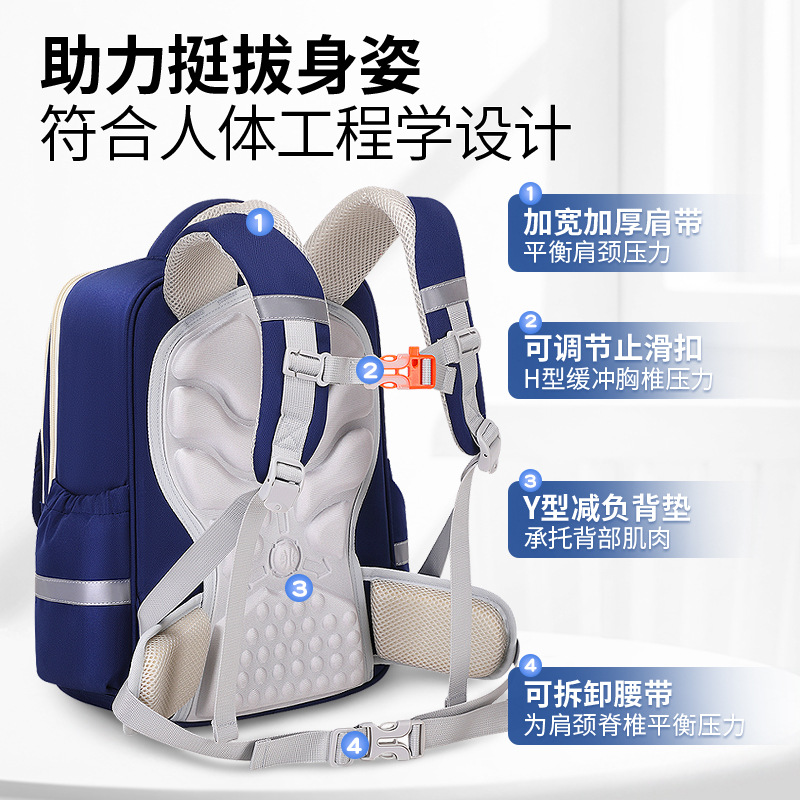 Escuela primaria de Shaodong, una nueva generación de mochilas escolares en la nube para hombres y mujeres, estudiantes de grado 1-3-6, mochilas escolares ultraligeras y de gran capacidad