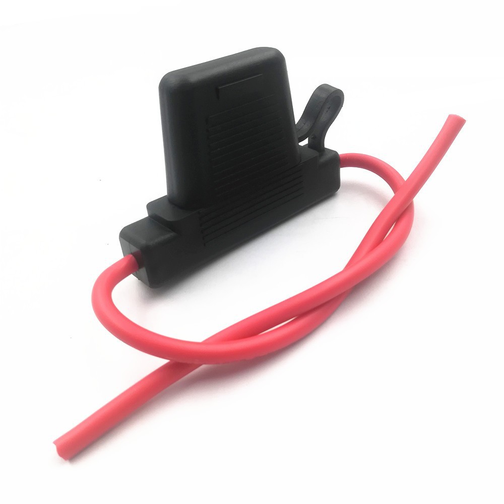 厂家直销汽车中型大型黑色保险座中号大号保险丝盒线长两边各15CM