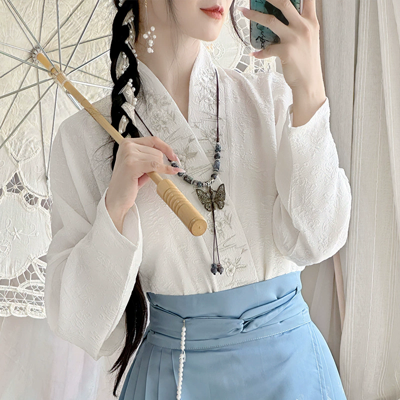 明 锦 Набор Hanfu женский 2024 новый ежедневный коммутирующий новый китайский национальный стиль
